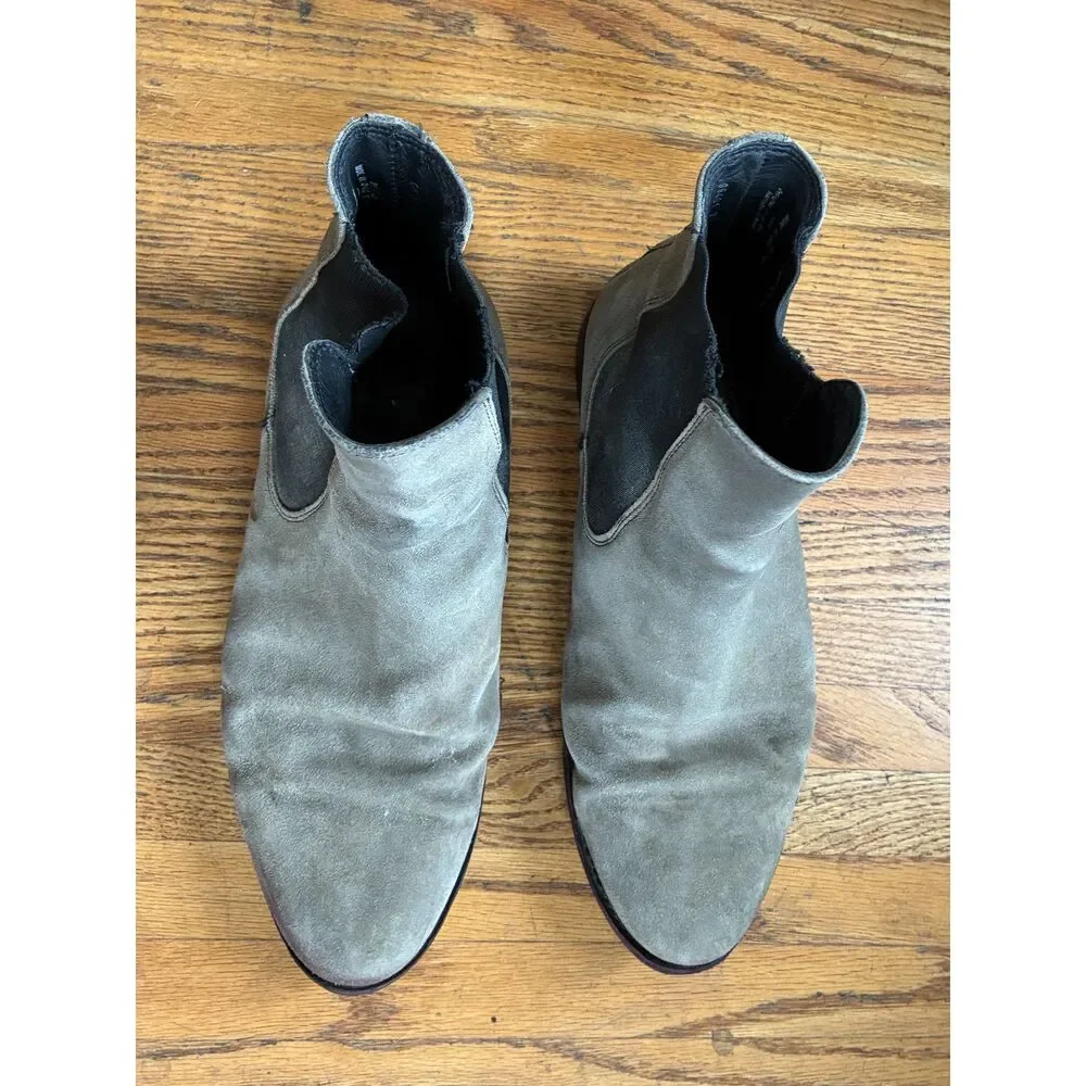 Toro Gray Suede Chelsea Pull Up Boots Shoes   Mens Size 10